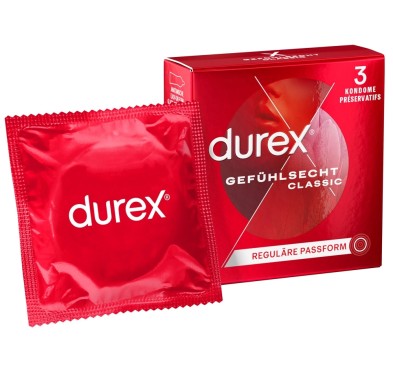 Durex - Prezerwatywy Lateksowe Zbiorniczek 3szt